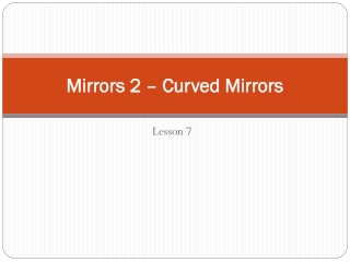 Mirrors 2 – Curved Mirrors