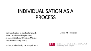 INDIVIDUALISATION AS A PROCESS