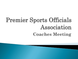 Premier Sports Officials Association