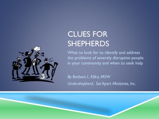 Clues for Shepherds