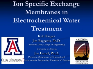 Ion Specific Exchange Membranes in Electrochemical Water Treatment