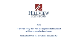 Aims To provide every child with the opportunity to succeed within a personalised curriculum