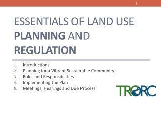 Essentials of Land Use Planning and Regulation