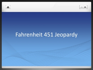 Fahrenheit 451 Jeopardy