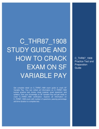 C_THR87_1908 Study Guide and How to Crack Exam on SF Variable Pay