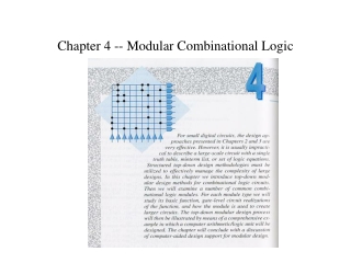 Chapter 4 -- Modular Combinational Logic