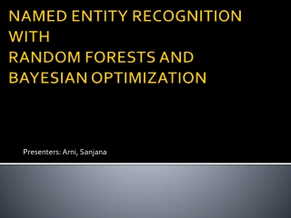 NAMED ENTITY RECOGNITION WITH RANDOM FORESTS AND BAYESIAN OPTIMIZATION