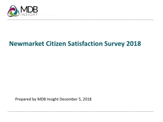 Newmarket Citizen Satisfaction Survey 2018
