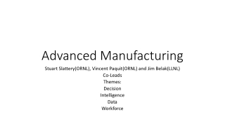 Advanced Manufacturing