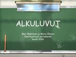 ALKULUVUT