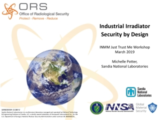 Industrial Irradiator Security by Design