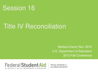 Title IV Reconciliation