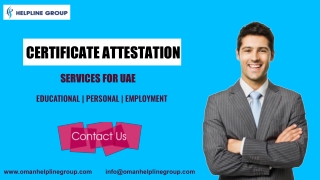 Quick Certificate Attestation Services For UAE...
