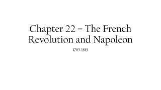 Chapter 22 – The French Revolution and Napoleon