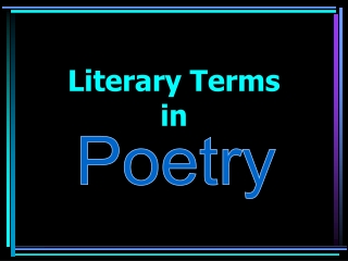 Literary Terms in