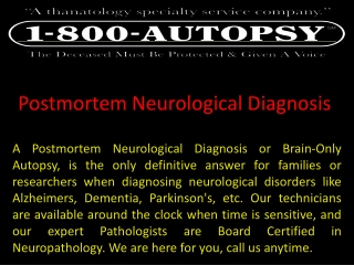 Postmortem Neurological Diagnosis