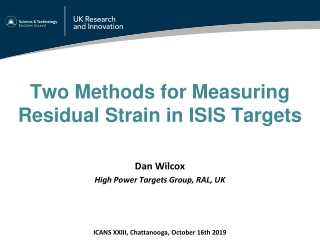 Two Methods for Measuring Residual Strain in ISIS Targets