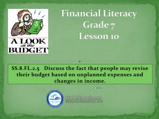 Financial Literacy Grade 7 Lesson 10