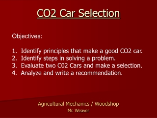 CO2 Car Selection