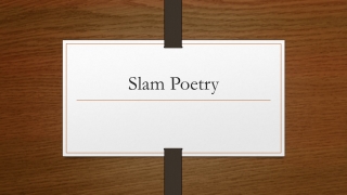 Slam Poetry