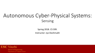 Autonomous Cyber-Physical Systems: Sensing