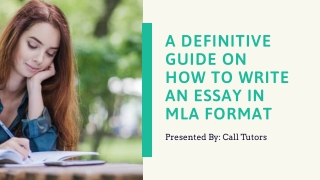 A definitive guide on how to write an essay in mla format