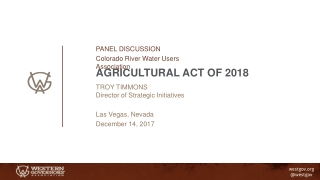 AGRICULTURAL ACT OF 2018