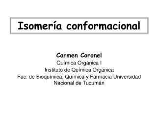 Isomería conformacional