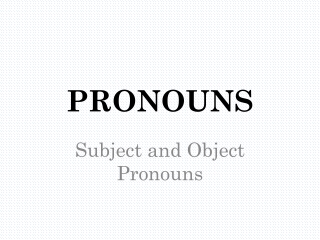 PRONOUNS