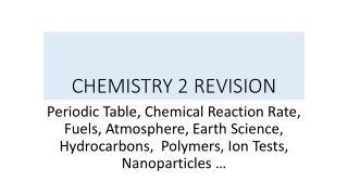 CHEMISTRY 2 REVISION