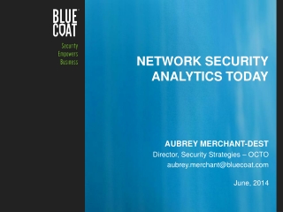 Network security analytics today