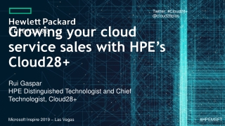 Growing your cloud service sales with HPE’s Cloud28+