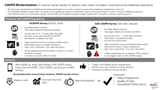 Modernizing The CAHPS to Improve Healthcare Experience