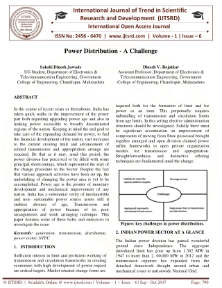 Power Distribution A Challange