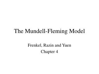 The Mundell-Fleming Model