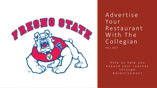 Advertise Your Restaurant With The Collegian