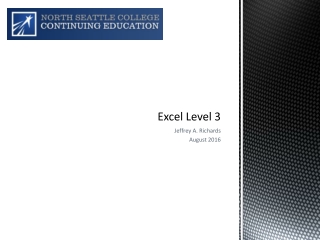 Excel Level 3