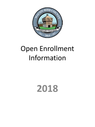 Open Enrollment Information