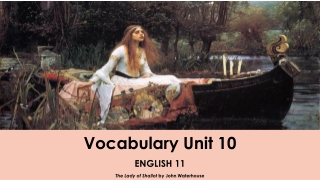 Vocabulary Unit 10