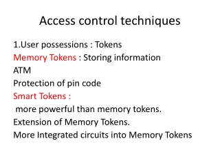 Access control techniques