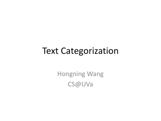 Text Categorization