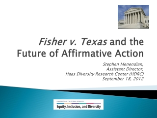 Fisher v. Texas and the Future of Affirmative Action