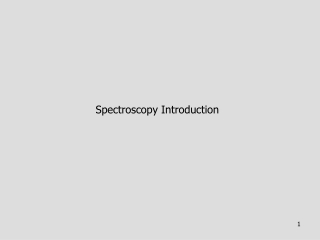 Spectroscopy Introduction