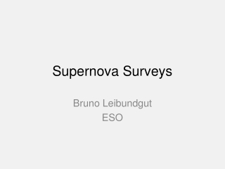 Supernova Surveys