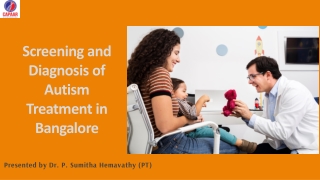 Screening and Diagnosis of Autism Treatment in Bangalore | CAPAAR