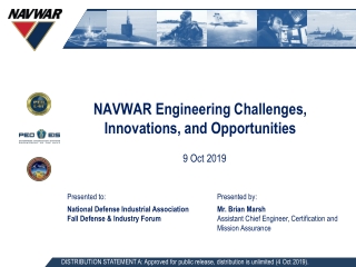 NAVWAR E ngineering Challenges, Innovations, and Opportunities