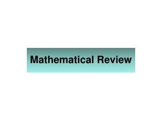 Mathematical Review