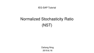 Normalized Stochasticity Ratio (NST)