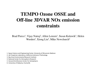 TEMPO Ozone OSSE and O ff-line 3DVAR NOx emission constraints