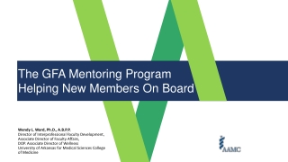 The GFA Mentoring Program Helping New Members On Board